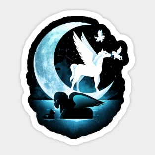 Pegasus Moon Sticker